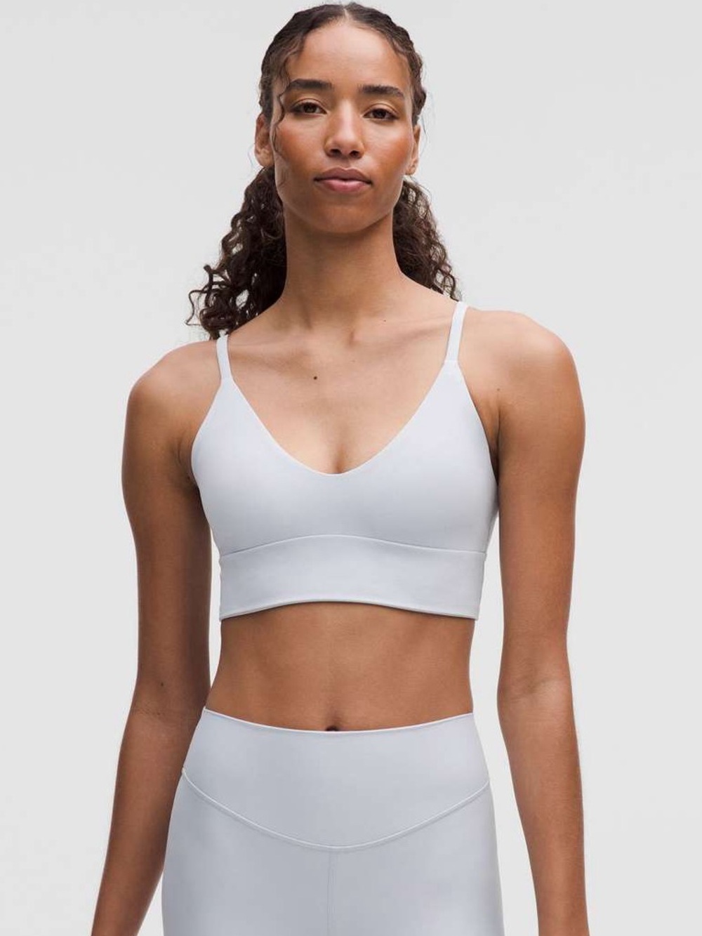 Lululemon Focuser Scoop-Neck Bra Light Support A/B Cup Starch Blue Size Small